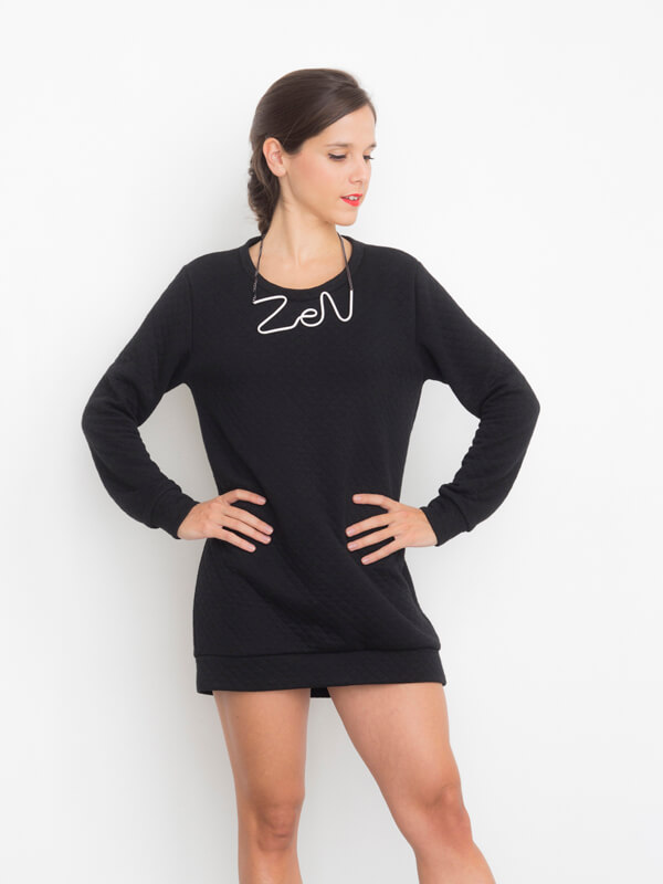 I AM Apollon sweatshirt dress black front