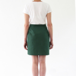 I AM Patterns - Sewing pattern Malo wrap skirt - tulip shape - back green