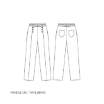 I AM Patterns Armor sewing pattern elasticated sailor trousers