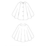 I AM Patterns Sewing Pattern Children Cape With Pockets Harry mini technical drawing