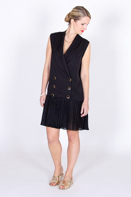 I AM Patterns Ladies Sewing Pattern Black Pleated dress Diana