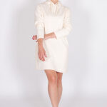Off-white sweatshirt dress with in-seam pockets Rainbow sewing pattern