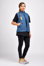 I AM Hathor women sewing pattern easy sleeveless buttoned vest with collar