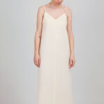 Off-white camisole dress sewn using the I AM Valérie sewing pattern