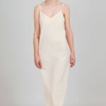 Off-white camisole dress sewn using the I AM Valérie sewing pattern