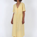 I AM Lotus Patron Couture Robe Longue Jaune