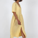 I AM Lotus Patron Couture Robe Longue Jaune
