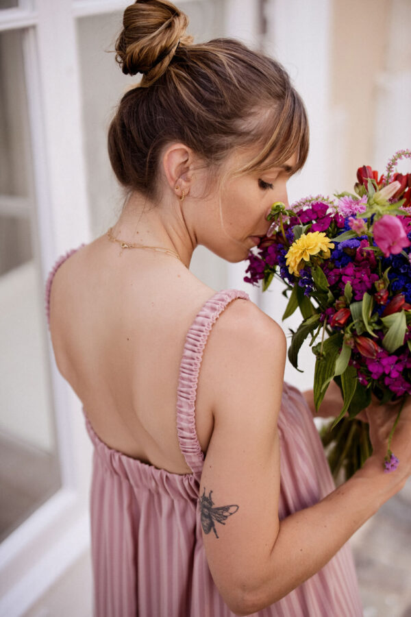 Patron de couture Combi-pantalon I AM Daisy rose rayée