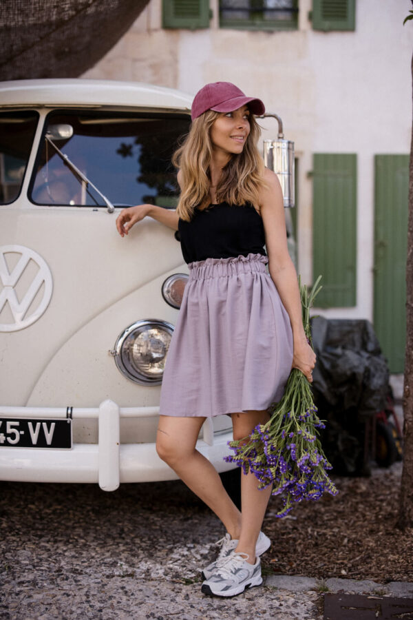 Patron de couture Jupe-Culotte I AM Daisy tissu tencel violet