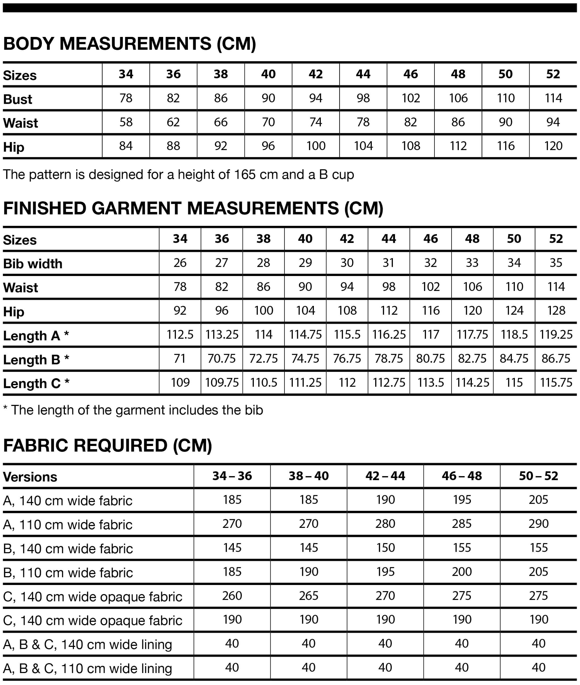 I AM CRYSTAL Measurements Metric