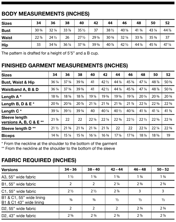 I AM GOLD Measurements Imperial