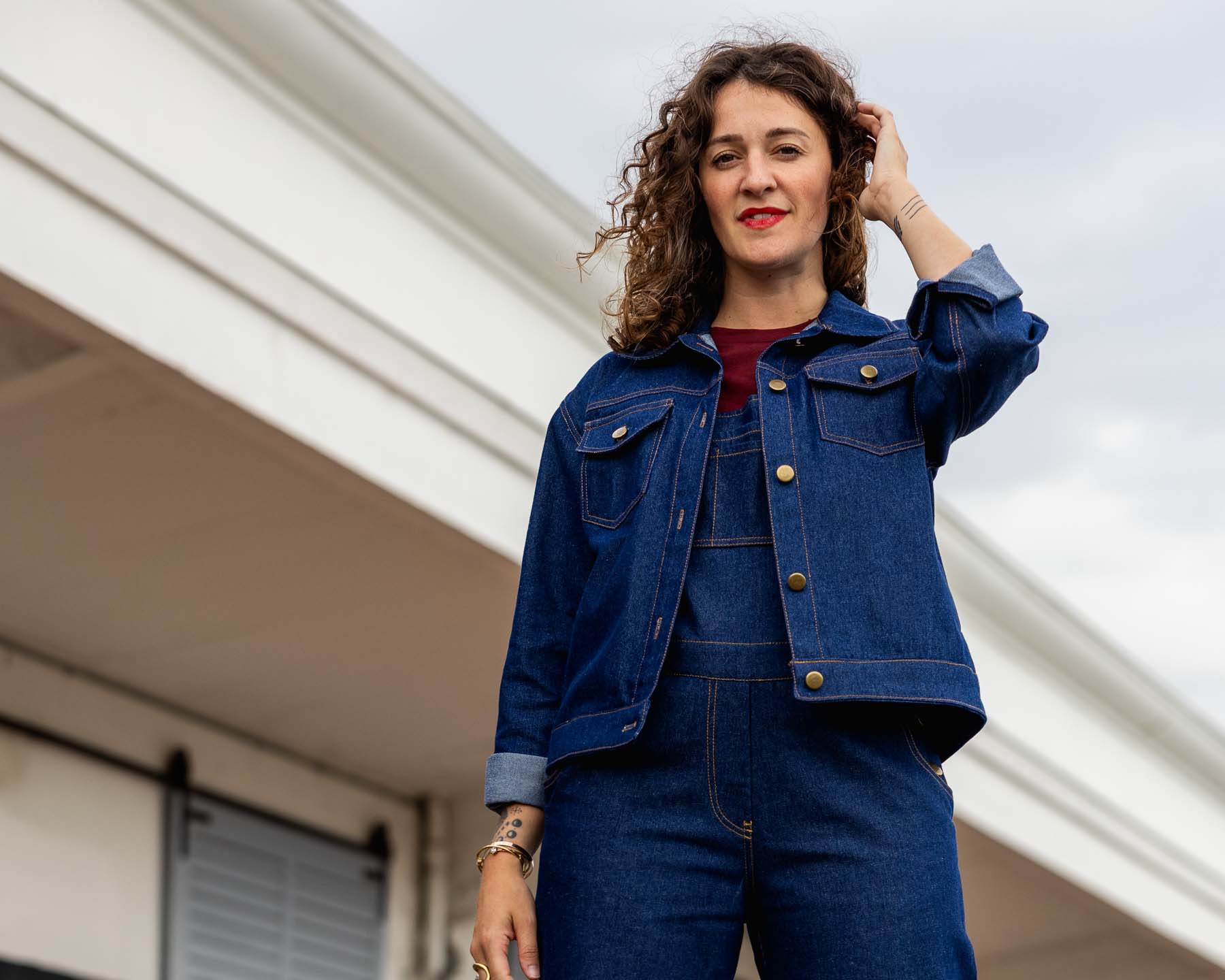 I AM Patterns Patron Couture Salopette Denim Large Diamond